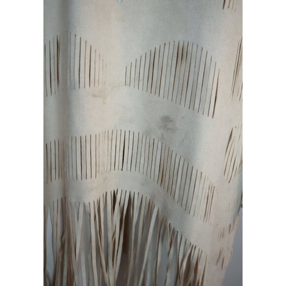 WOMEN'S BEIGE FRINGE CUT-OUT DRESS - COCO & CARMEN - SIZE S/M - Picture 5 of 12